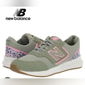 NWT New Balance Women's Fresh Foam X70 V1 Green/Pink Leopard Size 9.5